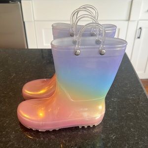 Rain boots girls size 10